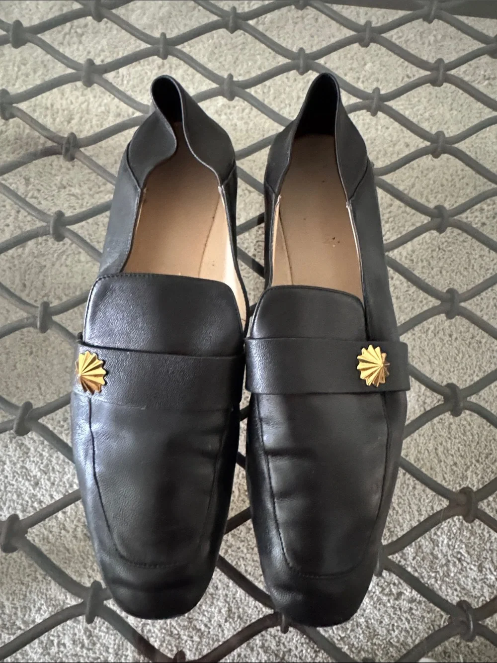 STUART WEITZMAN Wylie Embellished Leather Loafers Size 9.5